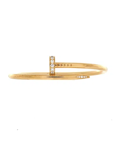 Pre-owned Pre-owned Cartier  Cartier Classic Juste Un Clou Bracelet 18k Gold With Diamonds