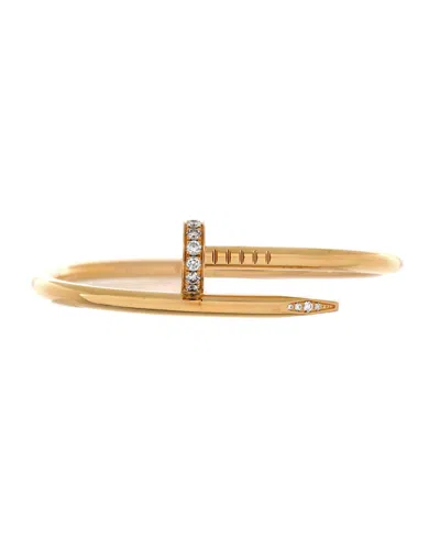 Pre-owned Pre-owned Cartier  Cartier Classic Juste Un Clou Bracelet 18k Rose Gold With Diamonds