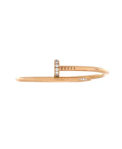Pre-owned Pre-owned Cartier  Cartier Classic Juste Un Clou Bracelet 18k Rose Gold With Diamonds
