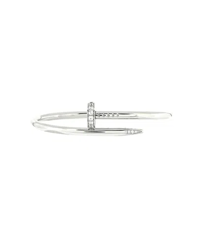 Pre-owned Pre-owned Cartier  Cartier Classic Juste Un Clou Bracelet 18k White Gold With Diamonds