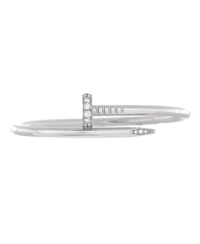 Pre-owned Pre-owned Cartier  Cartier Classic Juste Un Clou Bracelet 18k White Gold With Diamonds