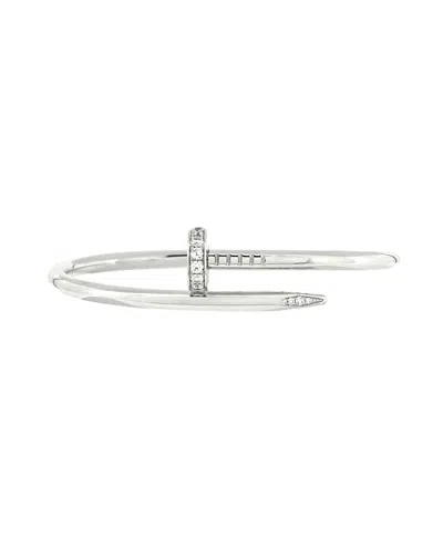 Pre-owned Pre-owned Cartier  Cartier Classic Juste Un Clou Bracelet 18k White Gold With Diamonds