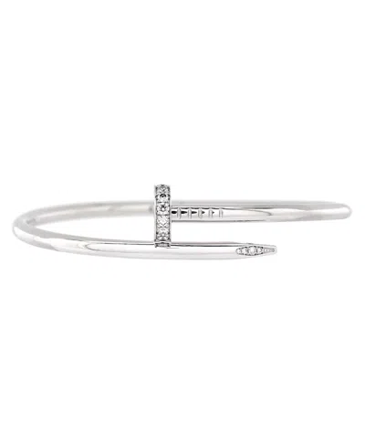 Pre-owned Pre-owned Cartier  Cartier Classic Juste Un Clou Bracelet 18k White Gold With Diamonds