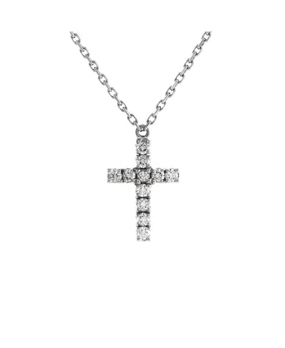 Pre-owned Pre-owned Cartier  Cartier Cross Pendant Necklace 18k White Gold With Diamonds