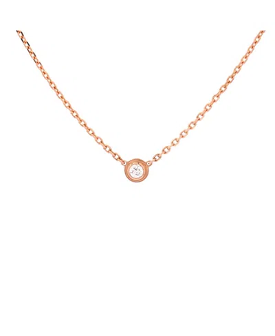 Pre-owned Pre-owned Cartier  Cartier D'amour Pendant Necklace 18k Rose Gold With Diamond