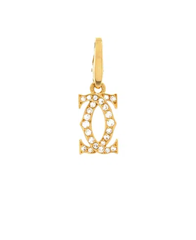Pre-owned Pre-owned Cartier  Cartier Double C Charm Pendant 18k Gold And Diamonds