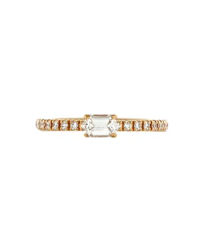 Pre-owned Pre-owned Cartier  Cartier Etincelle De Cartier Ring 18k Gold With Princess Cut Diamond And Pave Diamonds