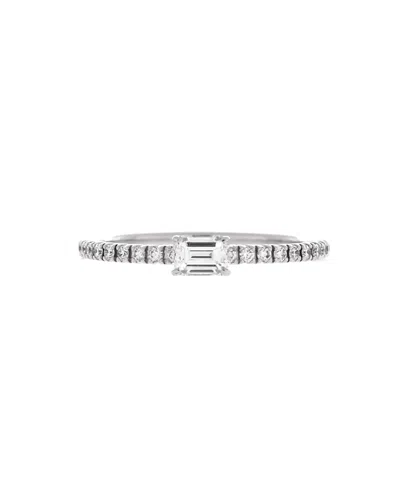 Pre-owned Pre-owned Cartier  Cartier Etincelle De Cartier Solitaire Ring 18k White Gold With Emerald Cut Diamond And Pa