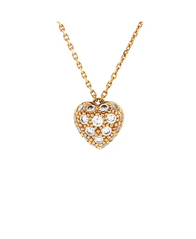 Pre-owned Pre-owned Cartier  Cartier Heart Pendant Necklace 18k Rose Gold And Diamonds