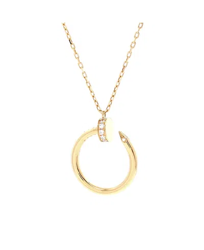 Pre-owned Pre-owned Cartier  Cartier Juste Un Clou Pendant Necklace 18k Gold With Diamonds, 15.25 - 16"