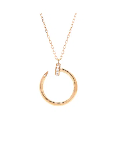 Pre-owned Pre-owned Cartier  Cartier Juste Un Clou Pendant Necklace 18k Gold With Diamonds, 16.5 - 18"