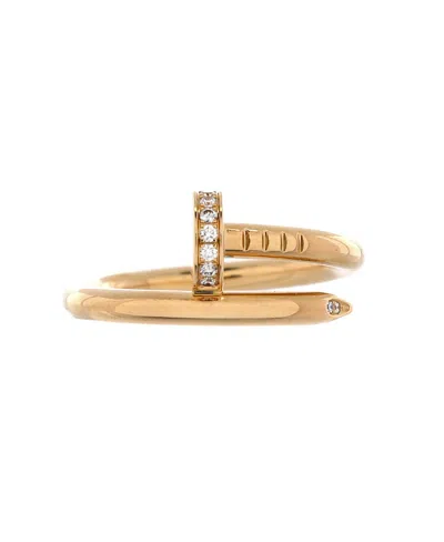 Pre-owned Pre-owned Cartier  Cartier Juste Un Clou Ring 18k Gold And Diamonds
