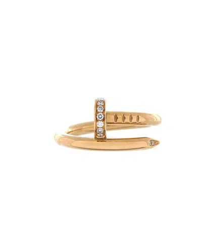 Pre-owned Pre-owned Cartier  Cartier Juste Un Clou Ring 18k Gold And Diamonds