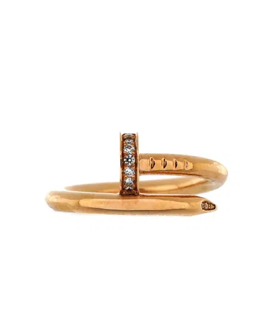Pre-owned Pre-owned Cartier  Cartier Juste Un Clou Ring 18k Rose Gold And Diamonds
