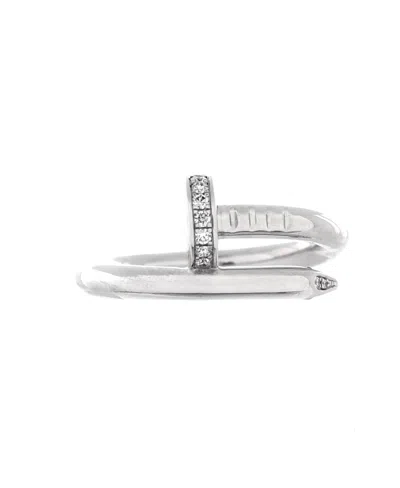 Pre-owned Pre-owned Cartier  Cartier Juste Un Clou Ring 18k White Gold With Diamonds
