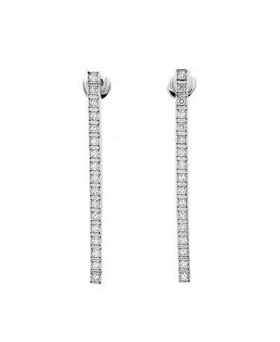 Pre-owned Pre-owned Cartier  Cartier Lanieres Earrings 18k White Gold With Diamonds