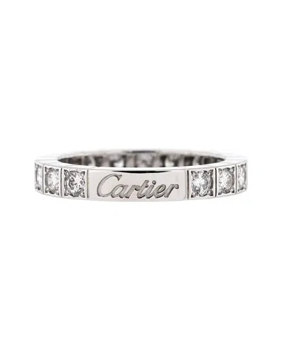 Pre-owned Pre-owned Cartier  Cartier Lanieres Ring 18k White Gold With Diamonds
