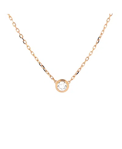 Pre-owned Pre-owned Cartier  Cartier Large Cartier D'amour Pendant Necklace 18k Rose Gold With Diamond