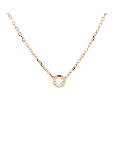 Pre-owned Pre-owned Cartier  Cartier Large Cartier D'amour Pendant Necklace 18k Rose Gold With Diamond