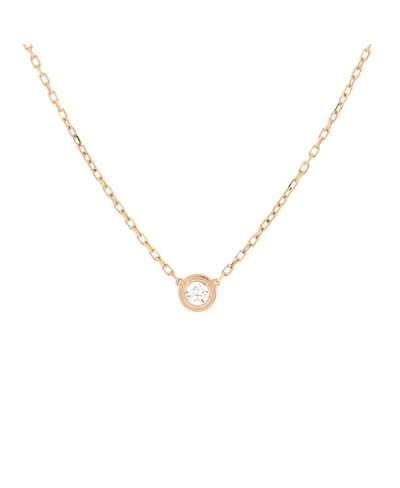 Pre-owned Pre-owned Cartier  Cartier Large Cartier D'amour Pendant Necklace 18k Rose Gold With Diamond