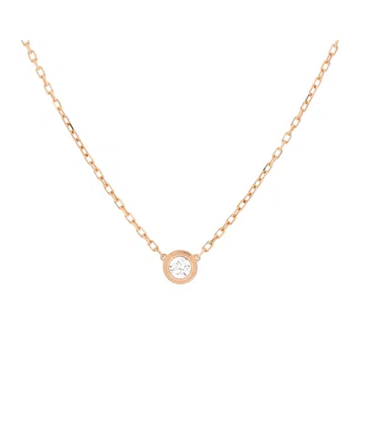 Pre-owned Pre-owned Cartier  Cartier Large Cartier D'amour Pendant Necklace 18k Rose Gold With Diamond