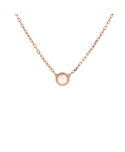Pre-owned Pre-owned Cartier  Cartier Large Cartier D'amour Pendant Necklace 18k Rose Gold With Diamond 16" In Pink