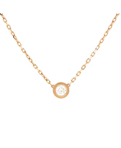 Pre-owned Pre-owned Cartier  Cartier Large D'amour Pendant Necklace 18k Rose Gold With Diamond