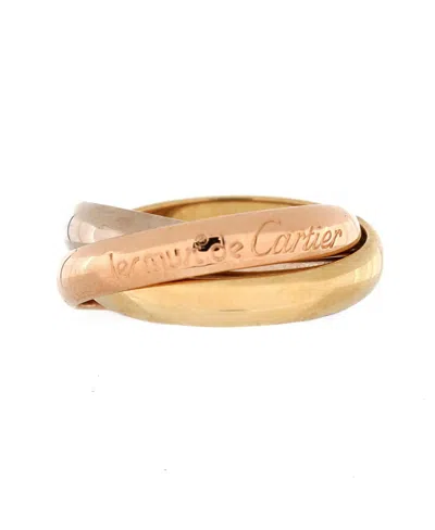 Pre-owned Pre-owned Cartier  Cartier Les Must De Cartier Trinity Ring 18k Tricolor Gold In K Gold