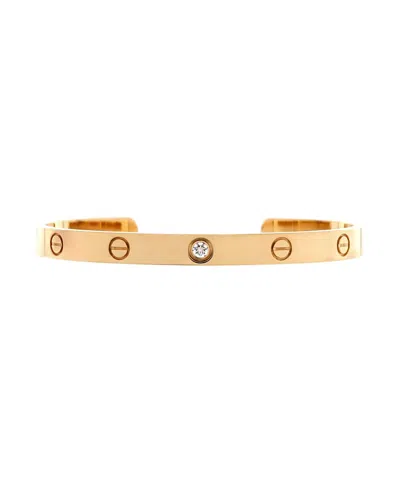 Pre-owned Pre-owned Cartier  Cartier Love 1 Diamond Cuff Bracelet 18k Gold With Diamond