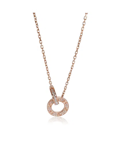Pre-owned Pre-owned Cartier  Cartier Love 18k Rose Gold Pendant In Pink