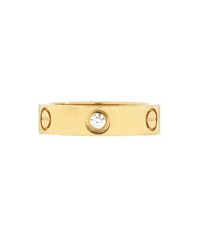 Pre-owned Pre-owned Cartier  Cartier Love 3 Diamonds Band Ring 18k Gold With Diamonds