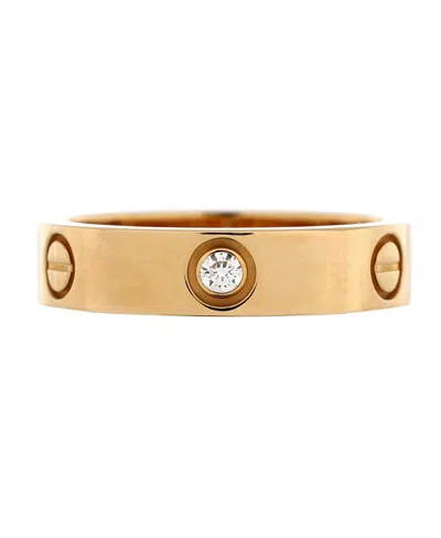 Pre-owned Pre-owned Cartier  Cartier Love 3 Diamonds Band Ring 18k Gold With Diamonds