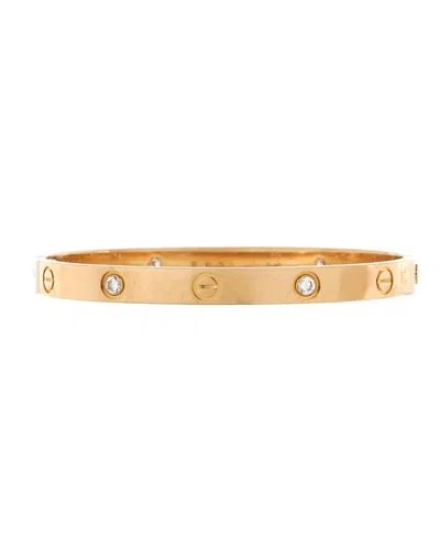 Pre-owned Pre-owned Cartier  Cartier Love 4 Diamond Bracelet 18k Gold With Diamonds