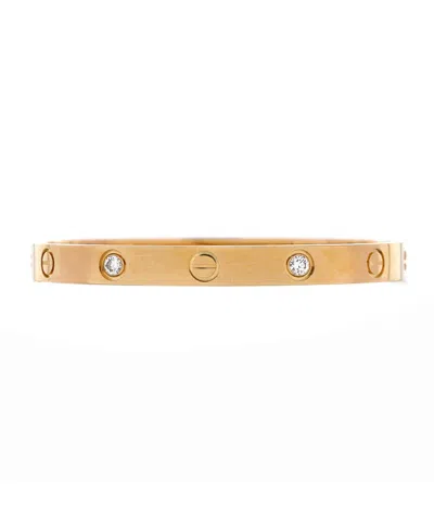 Pre-owned Pre-owned Cartier  Cartier Love 4 Diamond Bracelet 18k Gold With Diamonds