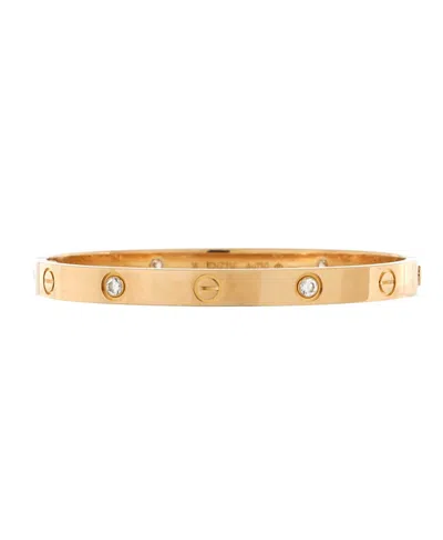 Pre-owned Pre-owned Cartier  Cartier Love 4 Diamond Bracelet 18k Gold With Diamonds