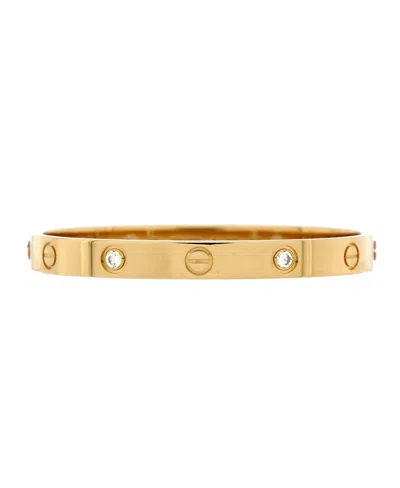 Pre-owned Pre-owned Cartier  Cartier Love 4 Diamond Bracelet 18k Gold With Diamonds