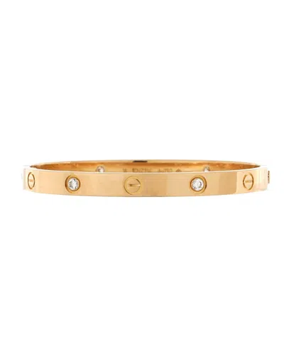 Pre-owned Pre-owned Cartier  Cartier Love 4 Diamond Bracelet 18k Gold With Diamonds In Yellow