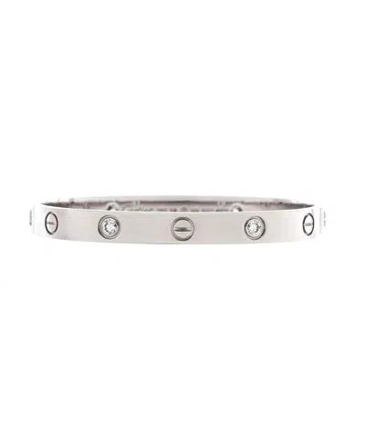 Pre-owned Pre-owned Cartier  Cartier Love 4 Diamond Bracelet 18k White Gold And Diamonds