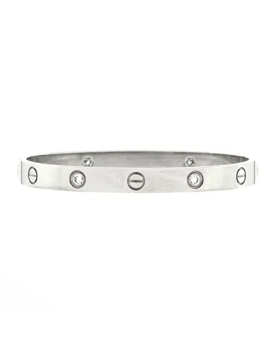 Pre-owned Pre-owned Cartier  Cartier Love 4 Diamond Bracelet 18k White Gold And Diamonds