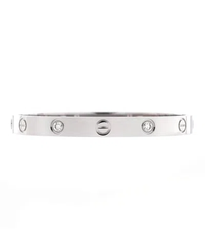 Pre-owned Pre-owned Cartier  Cartier Love 4 Diamond Bracelet 18k White Gold And Diamonds
