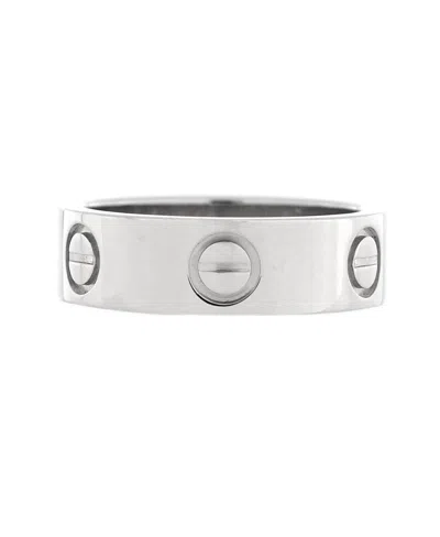 Pre-owned Pre-owned Cartier  Cartier Love Band Ring Platinum In Silver