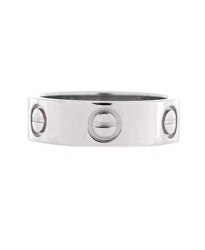 Pre-owned Pre-owned Cartier  Cartier Love Band Ring Platinum In Silver