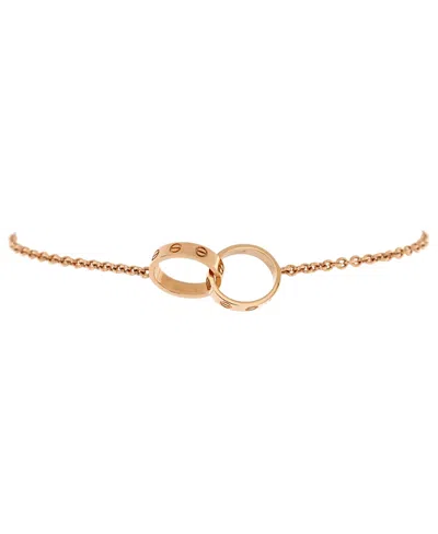 Pre-owned Pre-owned Cartier  Cartier Love Interlocking Bracelet 18k Rose Gold In Pink