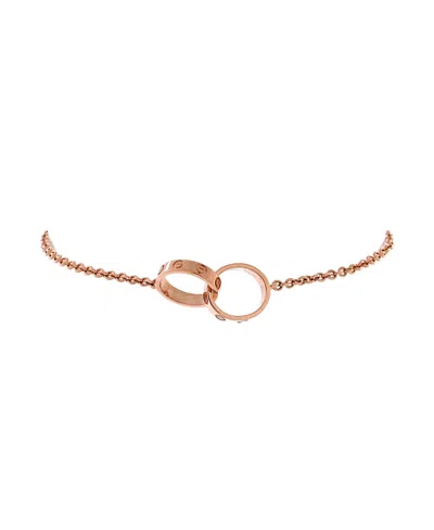 Pre-owned Pre-owned Cartier  Cartier Love Interlocking Bracelet 18k Rose Gold In Pink