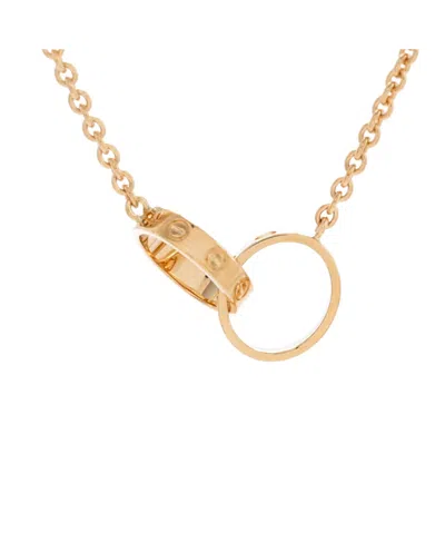 Pre-owned Pre-owned Cartier  Cartier Love Interlocking Necklace 18k Rose Gold