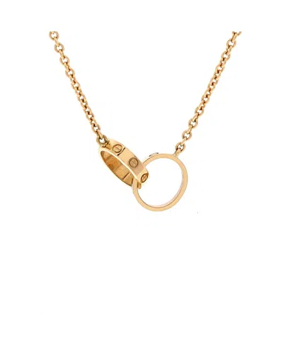 Pre-owned Pre-owned Cartier  Cartier Love Interlocking Necklace 18k Gold