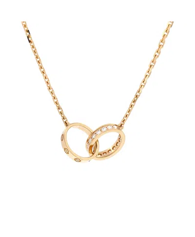 Pre-owned Pre-owned Cartier  Cartier Love Interlocking Necklace 18k Gold And Diamonds