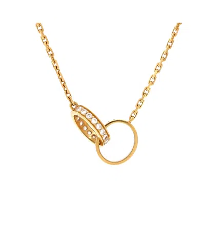 Pre-owned Pre-owned Cartier  Cartier Love Interlocking Necklace 18k Gold And Diamonds 17.25"