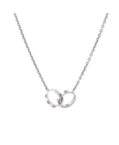 Pre-owned Pre-owned Cartier  Cartier Love Interlocking Necklace 18k White Gold, 17.25"