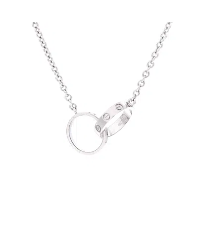 Pre-owned Pre-owned Cartier  Cartier Love Interlocking Necklace 18k White Gold 17.25"